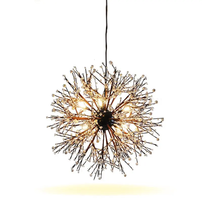 Led Pendant Light Fireworks Lamp Entryway Lamps Crystal Hanging