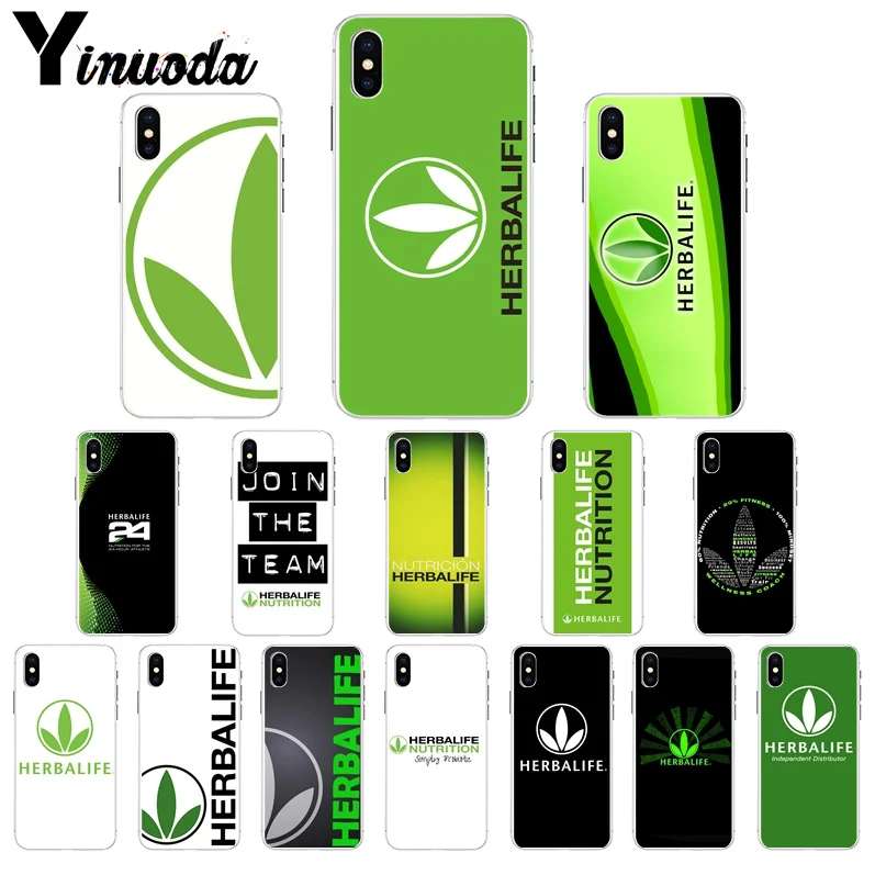 

Yinuoda Black Herbalife Smart Cover Transparent Soft Shell Phone Case for iPhone 7 7plusX XS MAX 6 6s 8 8Plus 5 5S SE XR