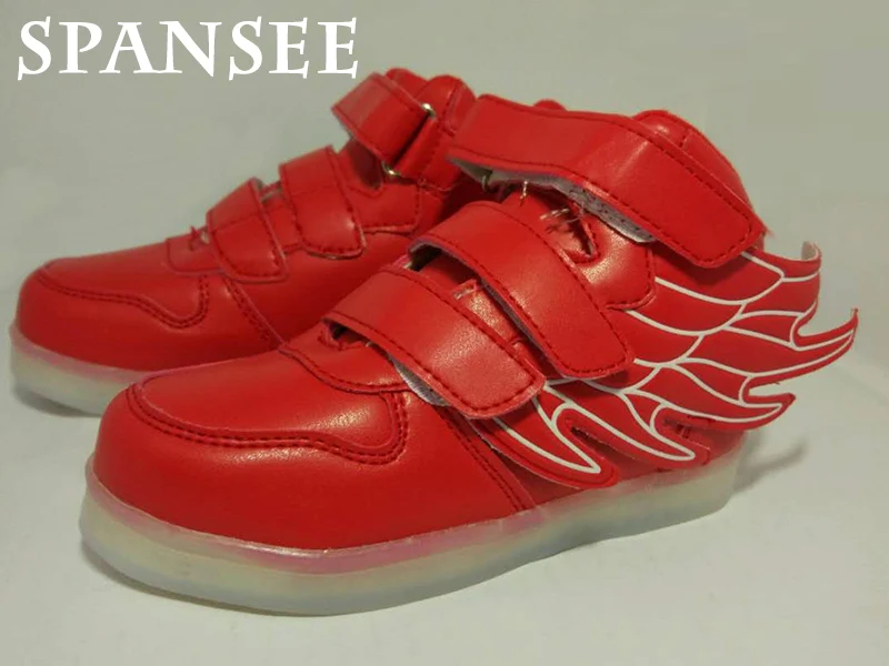 Size 25-37 Children LED Shoes Baskets Boys Girls Glowing Luminous Sneakers with Light Sole Kids Light Up Sneakers LED Slippers