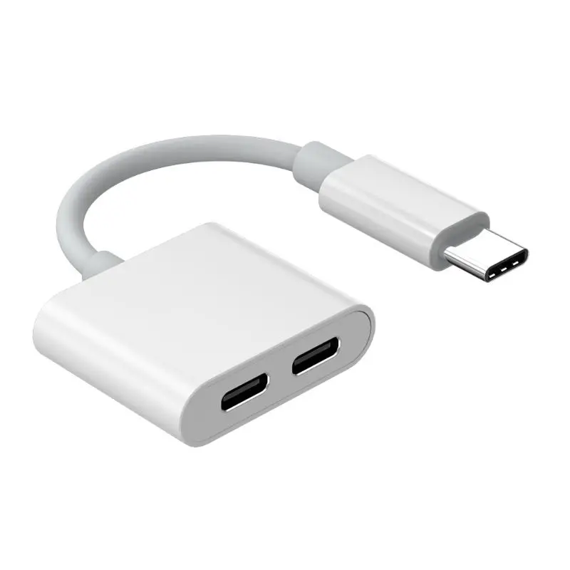 2 в 1 быстрая зарядка гарнитура адаптер type-C USB-C 3,5 мм Цифровой аудиокабель конвертер для iPad Pro Google, HTC huawei Essential