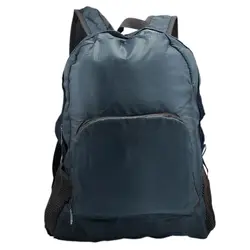 Унисекс спорта на открытом воздухе Водонепроницаемый складной рюкзак Пеший туризм кемпинг мешок рюкзак черный