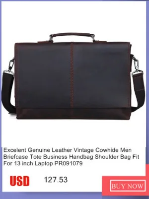 Для мужчин Портфели besiness Сумки Fit 13 дюймов ноутбука Винтаж Пояса из натуральной кожи в европейском и американском стиле Стиль мужской сумка PR066076