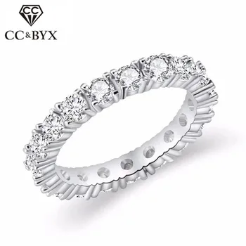

CC S925 Silver Rings For Women Cubic Zirconia Fashion Jewelry Bridal Wedding Engagement Ring Accessories Drop Shipping CC1565