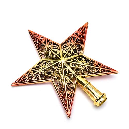 1 шт. 20 см серебряный красный золотой блеск звезда треет рождественской елки Украшение Топпер украшения Рождественские украшения