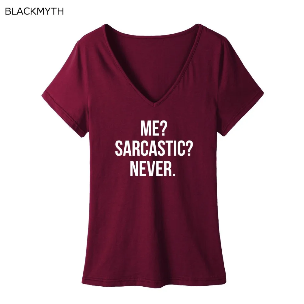 BLACKMYTH ME SARCASTIC NEVER Slim футболка Женская Harajuku повседневные Летние Топы 6 цветов