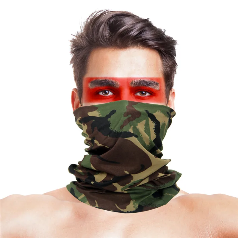 

New 2019 Camouflage Cycling Face Mask Bandana Headwear Polyeater Windproof Sun UV Magic Headscarf Headband Neck Face Mask Shield