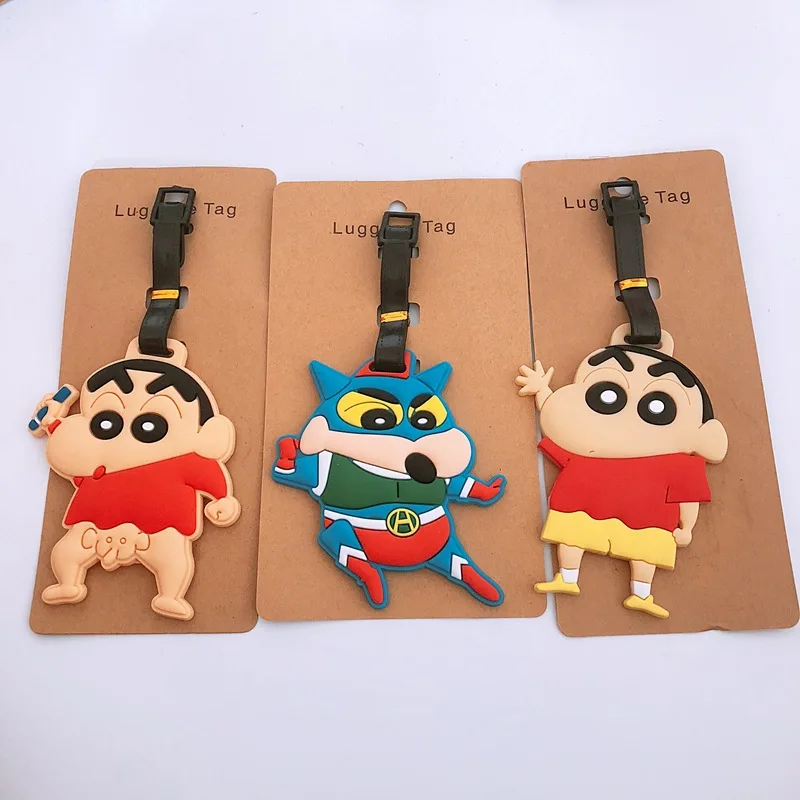 Прохладный 1 шт. Crayon Shin-chan аниме багажная бирка Аксессуары Чемодан ID адрес портативный держатель тегов багажные этикетки Путешествия Новый