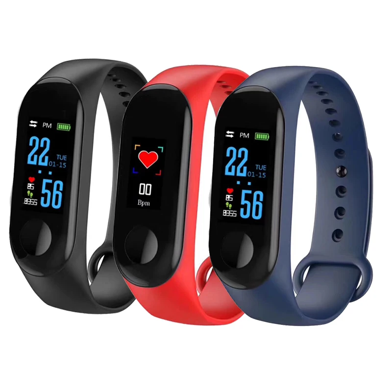 

GIAUSA M3 Heart Rate Blood Pressure Monitor Pedometer Call Reminder Information Display Remote Camera Smart Watch Xiomi Band 4