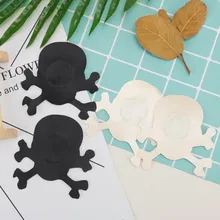 5 пар мягких Стикини одноразовые накладки на грудь в форме черепа Сексуальная застежка на липучке на бюстгальтере прокладки для свадебного платья Интимная