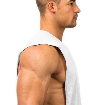Muscleguys Mens Casual Loose Fitness Tank Tops For Male Summer Open side Sleeveless Active Muscle Shirts Vest Undershirts 5
