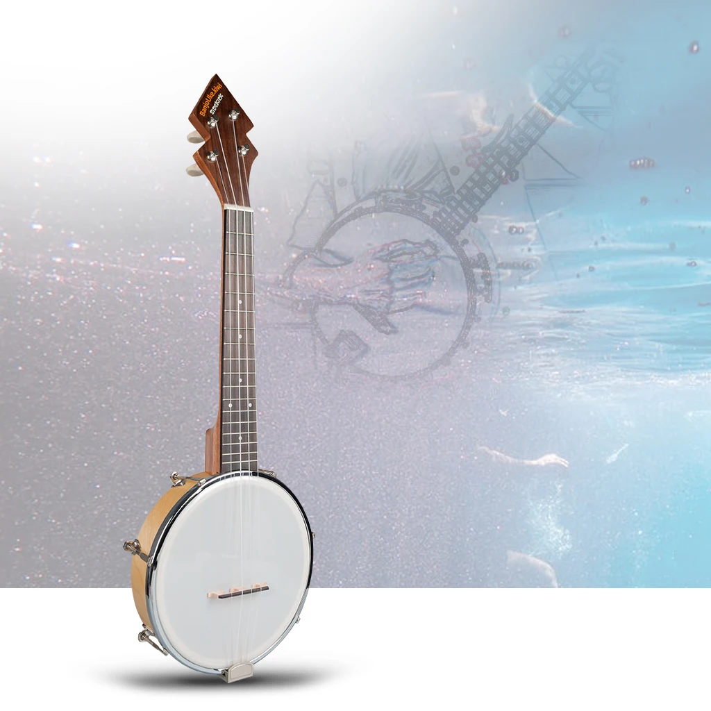 BanjoUke SideKick Tenor Banjolele W/Gig Bag+ тюнер+ ремень BANJOUKE KIWI 26 дюймов белый цвет