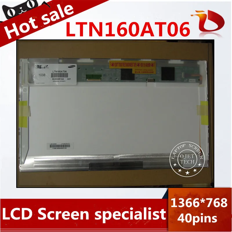 

Free Shipping LTN160AT06 HSD160PHW1 16.0 Laptop LCD Display Panel for ASUS N61VG N61J X66IC 1366*768 40pins