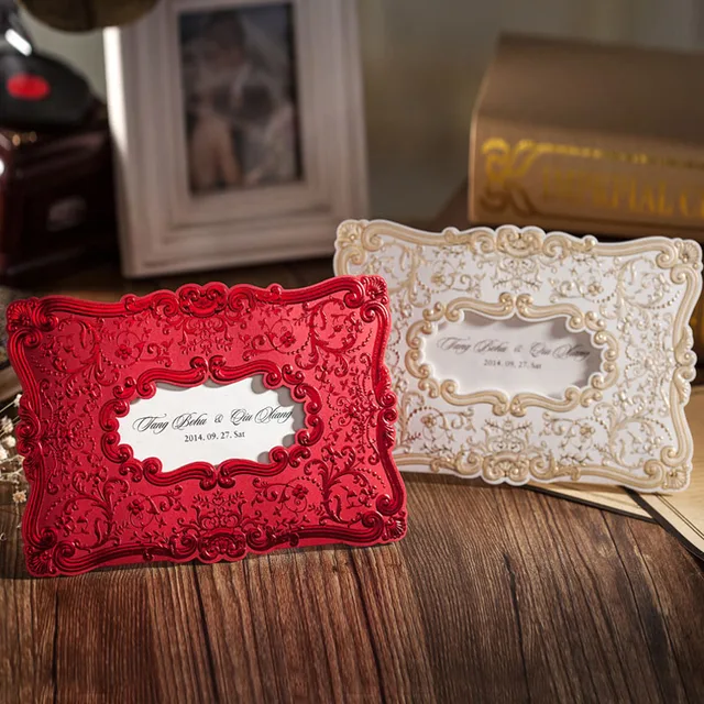 Clásico estampado de lámina de oro de diseño de tarjetas de ... Boda Jardín diseño