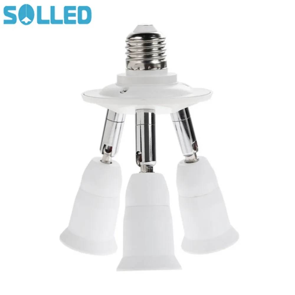 3 в 1 E27 разъем SplitterLamp основание Регулируемый базовый светильник держатель