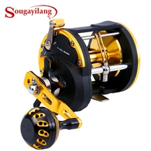 Sougayilang Высокая Сильная Троллинг Рыболовная катушка соленая вода приманка для морской рыбалки литье Рыболовные катушки спиннинговая катушка троллинг катушка Макс сопротивление 30 кг