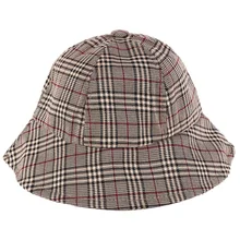 Панама Леди Ретро Стиль плед складной Портативный хлопок широкими полями Flat Top Кепки торгового Кемпинг Рыбалка стрит аксессуары