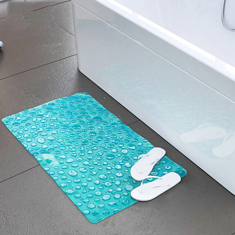 

PVC Safety Non Slip Bathroom Mat For Cobblestone Suction Pad Large Size Bedroom Bathroom Rugs Decor