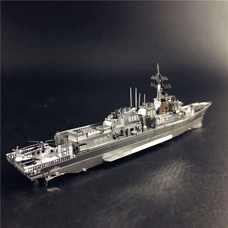 MMZ модель nanyuan 3D металлическая головоломка класса Burke Разрушитель Тип 056 Corvette Warship