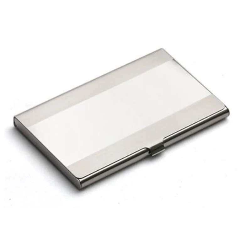 1pc Creative Business Card Case Stainless Steel Aluminum Holder Metal Box Cover Credit Men Business Card Holder Metal Wallet - Цвет: Сливовый