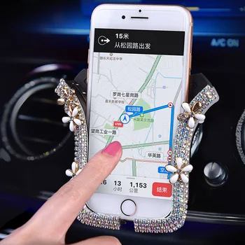 

Universal Smartphone GPS Bracket Bling Crystal Rhinestone Car Phone Holder Air Vent Mount Clip for iPhone Sumsang Xiaomi HUAWEI