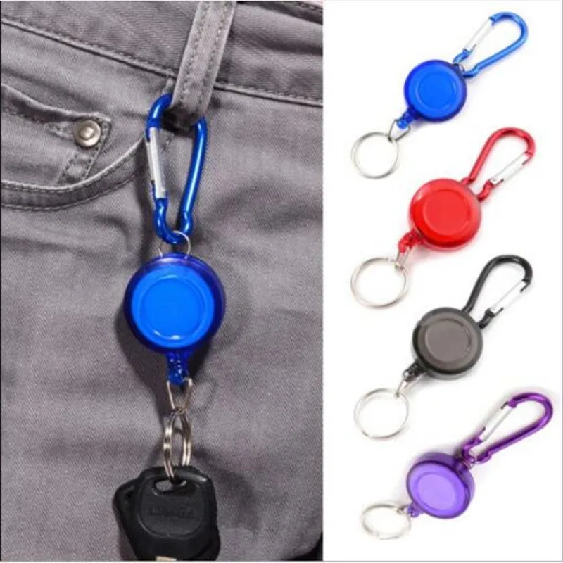 Mulitifunctional Badge Reel Retractable Keychain Ski Pass Card Holder Keyring Key Chain Steel Cord | Украшения и аксессуары
