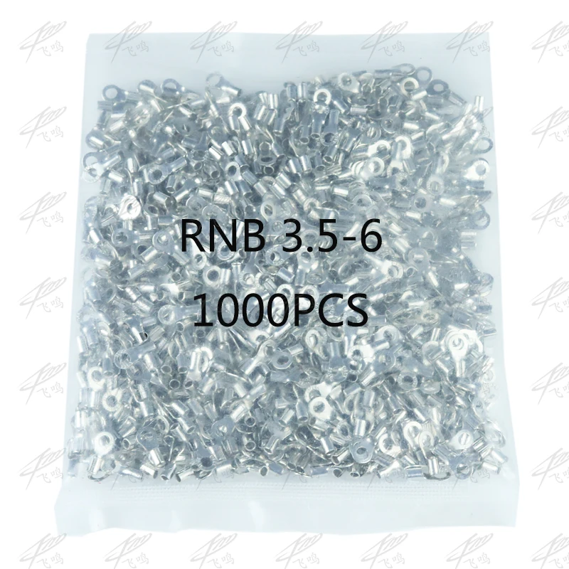 1000PCS RNB3.5-6 Non-insulated ring terminal electrical wire crimp naked connector AWG 14-12 | Обустройство дома