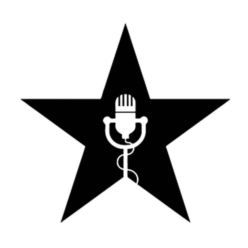 13.5CM * 12.9CM Interesting Microphone Music Stars Symbol Car Sticker Vinyl