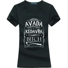 Avada Kedavra Harry Potter letter print women t-shirt fashion harajuku cotton tee shirt femme 2016 summer brand funny punk tops