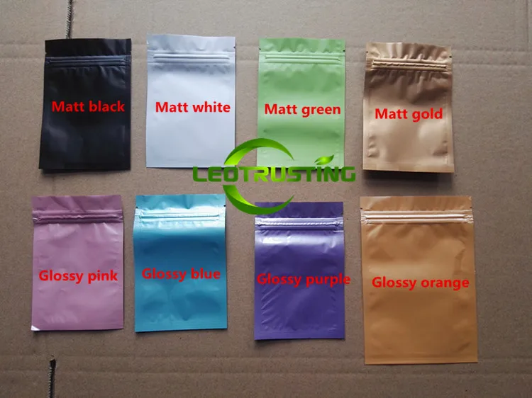 Leotriting 100 шт маленькая Матовая Белая Алюминиевая сумка из фольги с замком металлик майларовая белая сумка на молнии травяной порошок сахарные пищевые пакеты