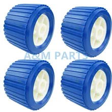 4 шт. ПВХ Лодка Трейлер Ролик морской ребристый воблер ролик 110*75*19 мм