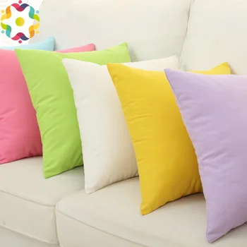 

Simple Solid Pillow Cover Cotton Linen Plain Pillowcases Decorative Living Room Cushion Covers For Sofa Seat