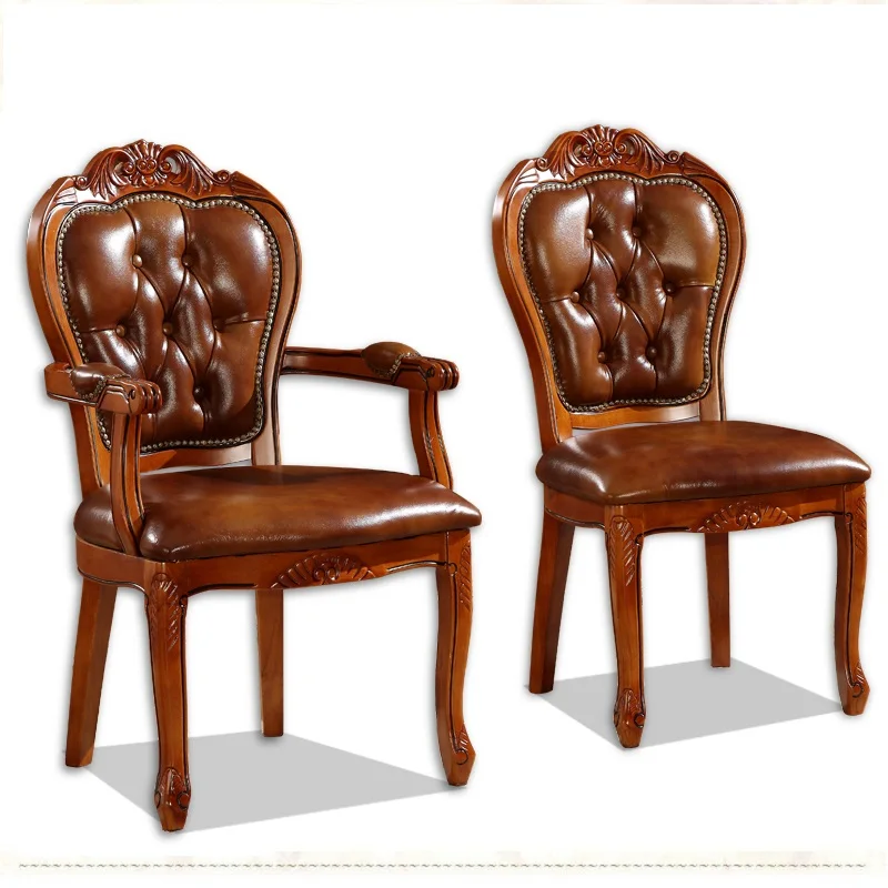 European solid wood dining chair hotel coffee chairs study armchairs classic desk chairs European solid wood dining chair hotel coffee chairs study armchairs classic desk chairs