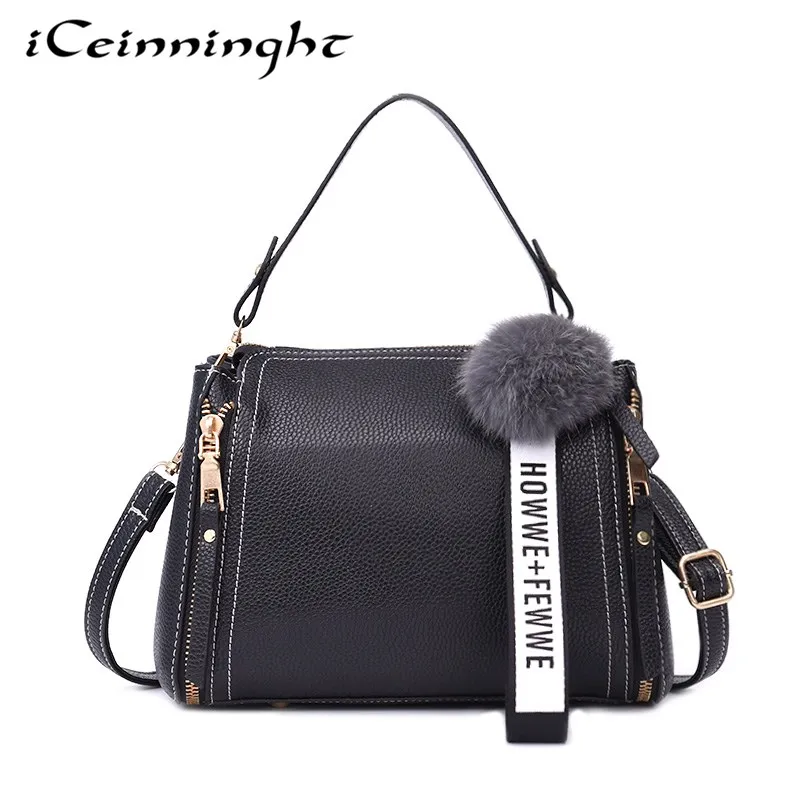

2018 women hairball ornaments totes solid sequined handbag hotsale party purse ladies messenger crossbody shoulder bags