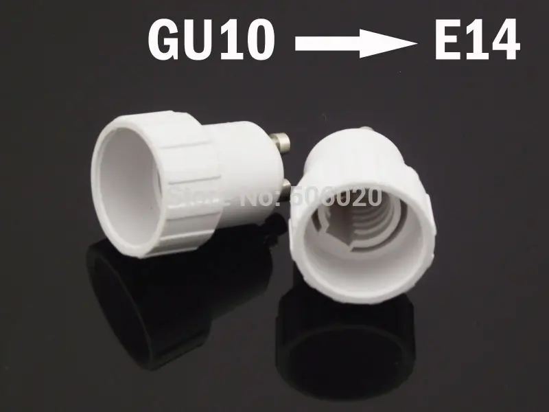 10PCS Free Shipping GU10 to E14 Adapter Converter Portable GU10 E14  Extended Socket Holder Base Lamp Adapter GU10 to E14|e14 energy saving  light bulbs|e14 40we14 lightbulb - AliExpress