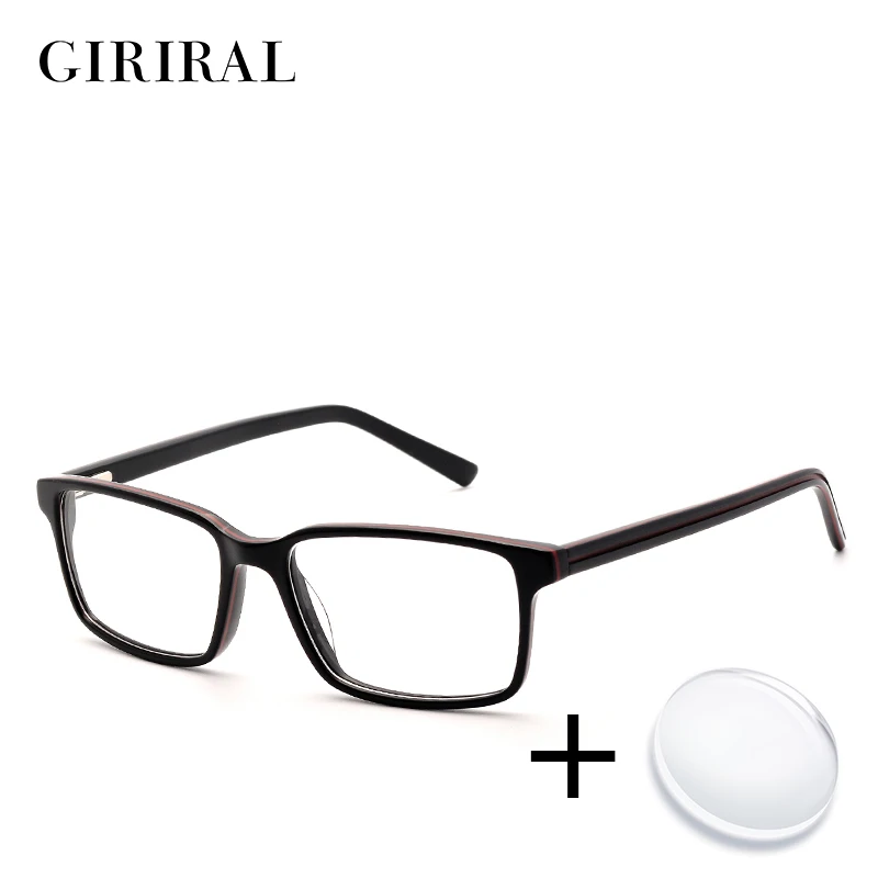 

Accetate men prescription glasses retro colored sight myopia transparent computer reading clear optical glasses #BC3577-1