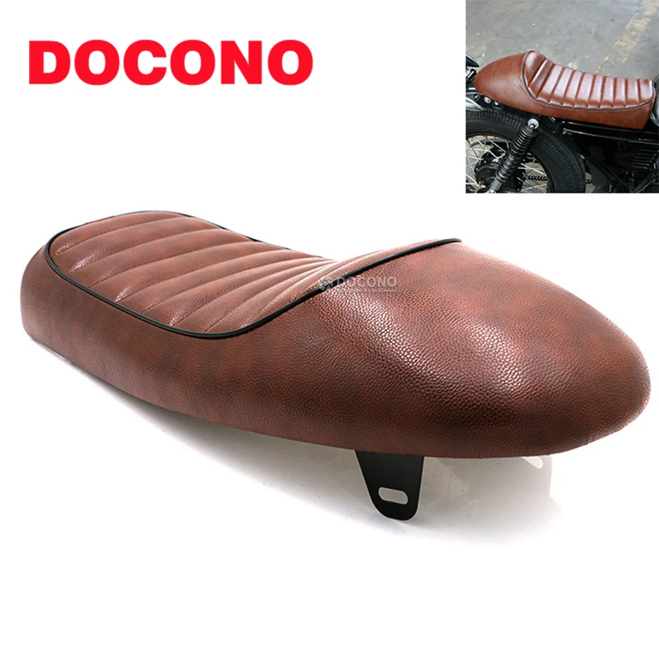 

Universal motorcycle Vintage Saddle retro Cafe Racer brown Seat cushion seat cover for KAWASAKI Yamaha Honda CG125 GN125