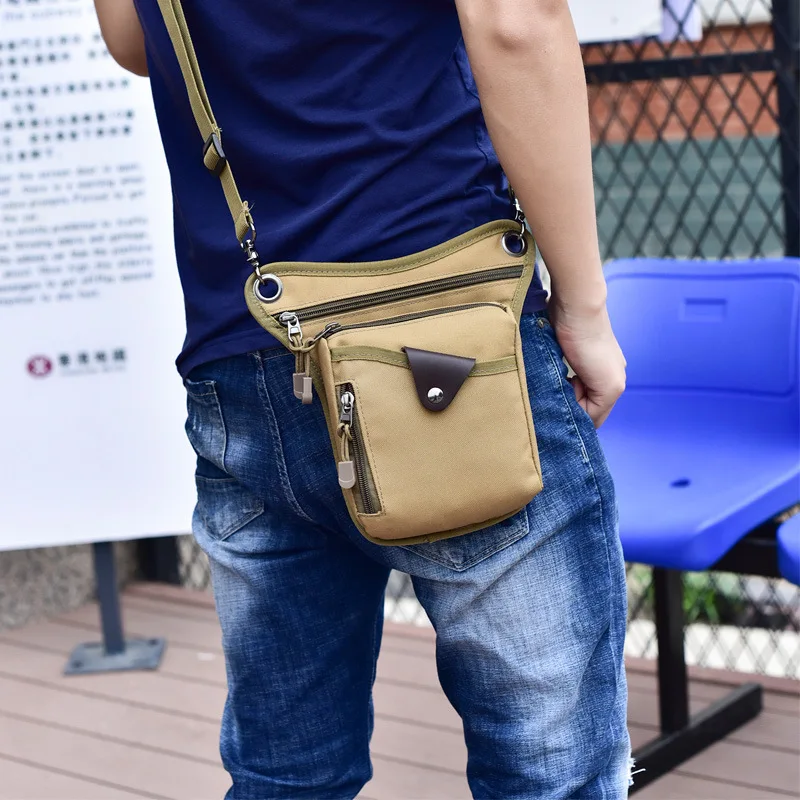 

Nylon Men/Women Waist Pack Leg Drop Bags Motorcycle Crossbody Messenger Shoulder Belt Bum Male Hip Purse Pouch Thigh Fanny Bags