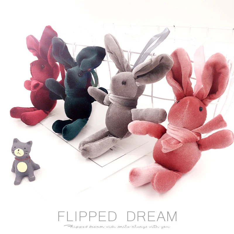 Милый кролик плюшевые Висячие игрушки цветок букет украшения кролик мягкие превалирующие подвески