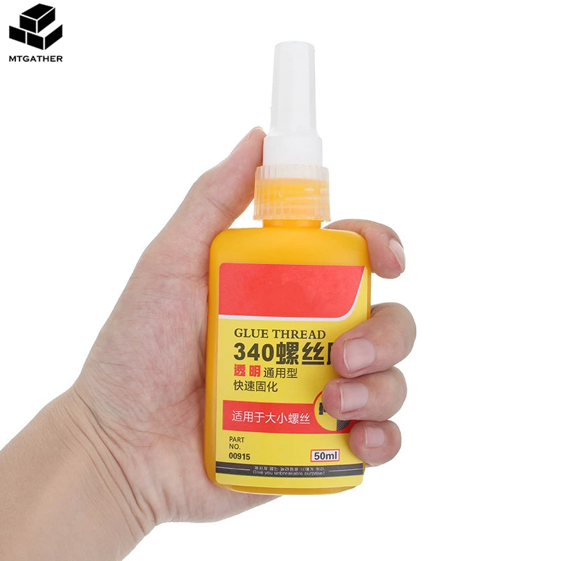 

1 PC 50mL 340 Yellow Transparent Threadlocker Thread Locker Screw Glue Sealing Glue Quick Drying Universal