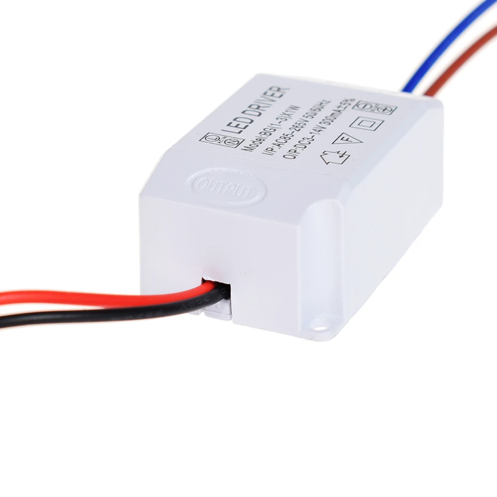 1X AC 85V 265V к DC 3V 14V светодиодный электронный трансформатор драйвер питания 3X1W