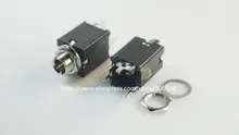 500pcs Thread Lock Panel Mount 0 250 6 35mm stereo phone Jack female Headphone Connector 3 conductor 3 contact through hole