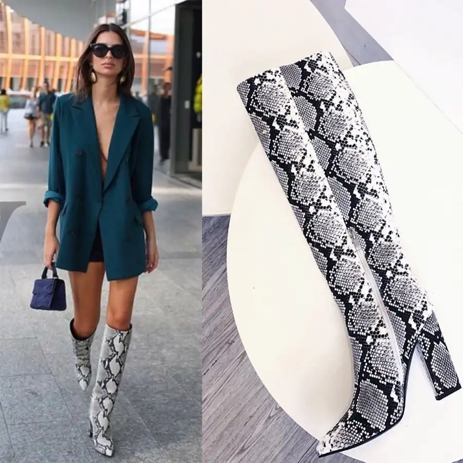 botas de vibora cuadrada