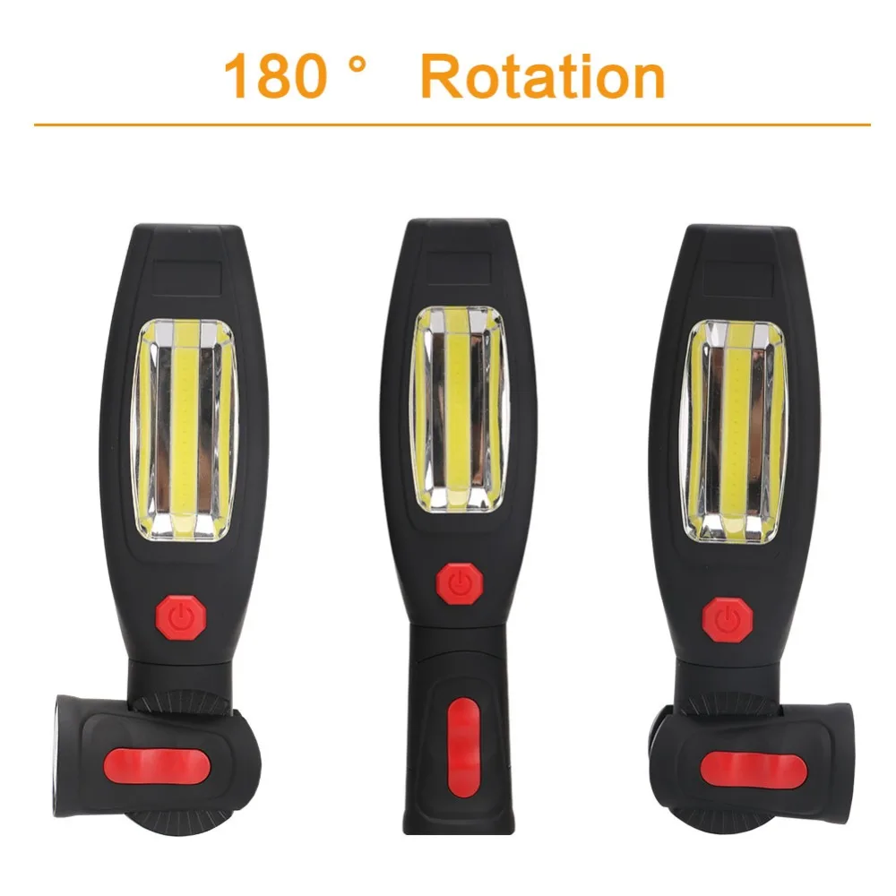 1* COB светодиодный+ 1*1W светодиодный рабочий светильник 2 режима USB Перезаряжаемый флэш-светильник Магнитный Портативный Точечный светильник фонарь встроенный аккумулятор