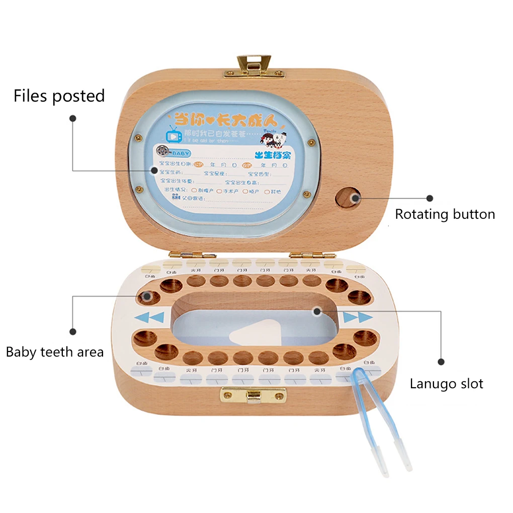Для детских зубов коробка для хранения деревянные емкость для хранения вставной челюсти ТВ в форме зуба коробка для хранения объявления