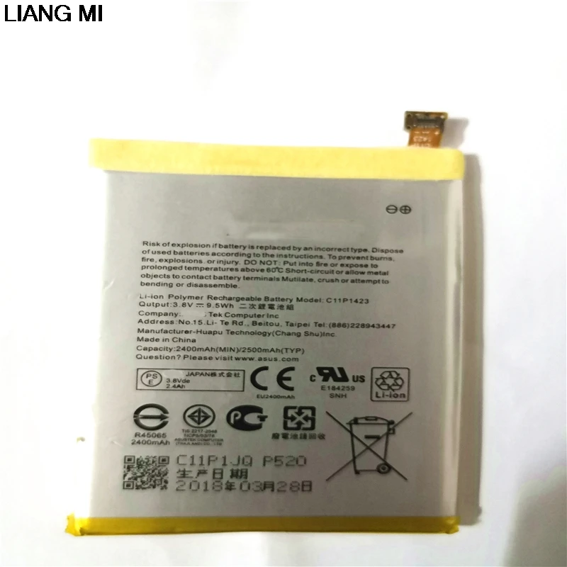

New Original C11P1423 2400/2500mAh cell phone Battery For ASUS Zenfone 2 ZE500CL 2E Asus with repair tools for gift