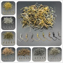 Acessórios de ganchos de brincos 20x17mm, ganchos de brincados com fechos descobertos para fazer joias, acessórios de brincos de liga faça você mesmo com 100 peças