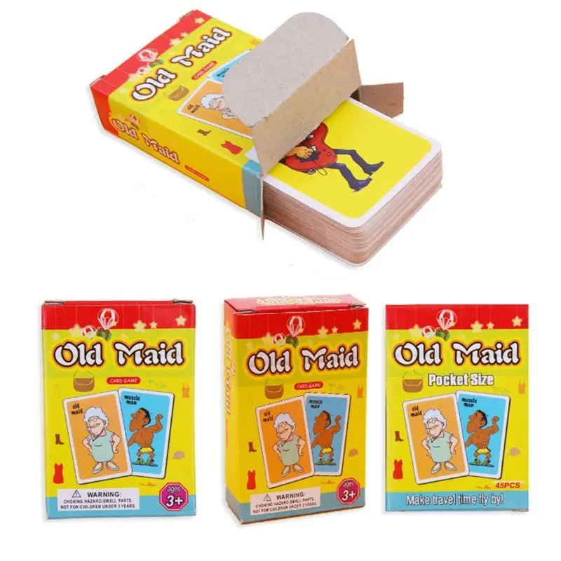 

4 Box / Set Kids Card Games Set - Old Maid, Go Fish, Hearts,Crazy Eights Family Party Favor