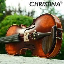 CHRISTINA – accessoires pour violon V02 en érable, Antique, de haute qualité, fait à la main, avec étui gratuit, en colophane, italie, 4/4