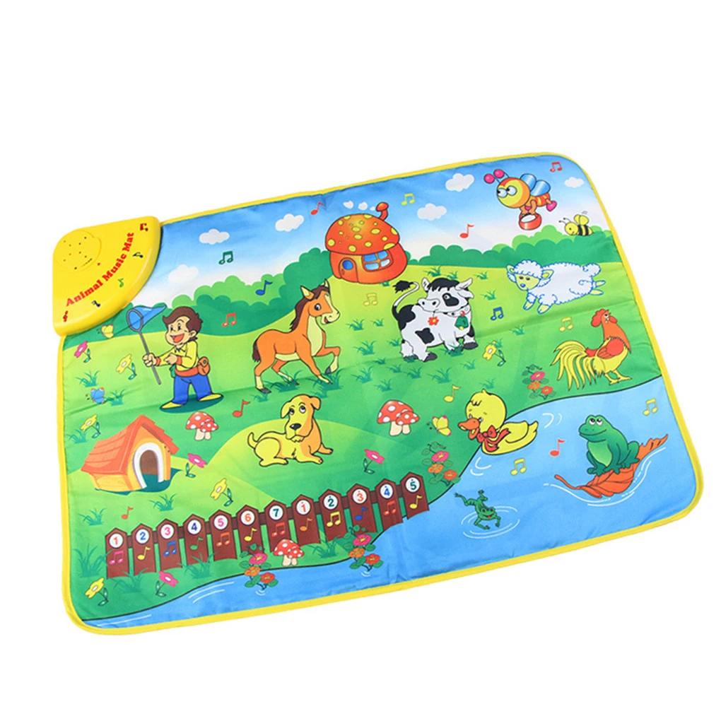 Детский зоо животное музыкальный сенсорный игровой Поющий коврик игрушка музыкальный ковер игрушки