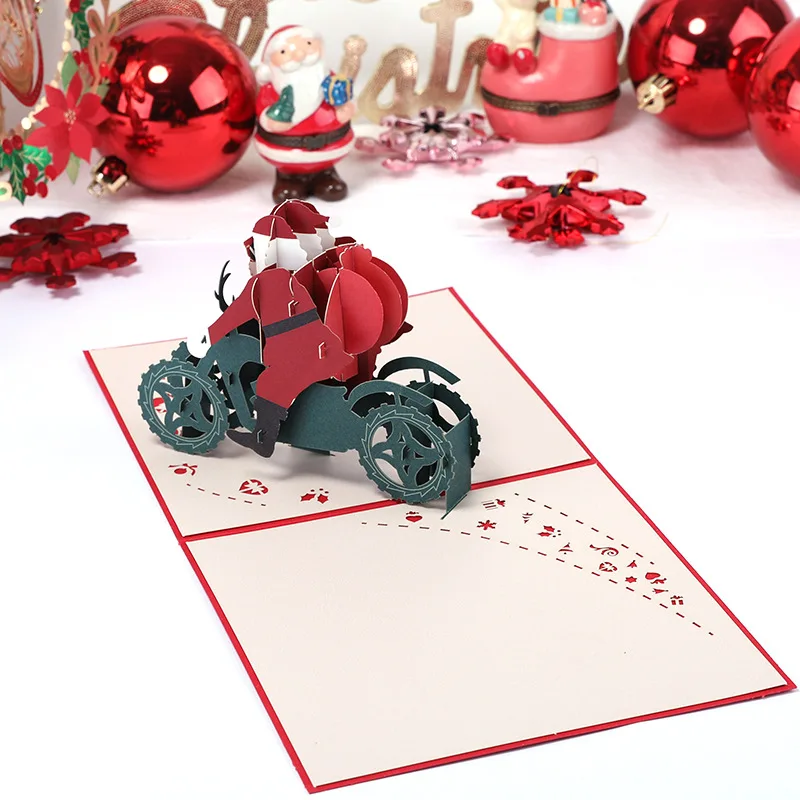  Free shipping 20pcs Chrismas Santa Claus riding a motorcyc Wedding Engagement family Business party - 32954353652